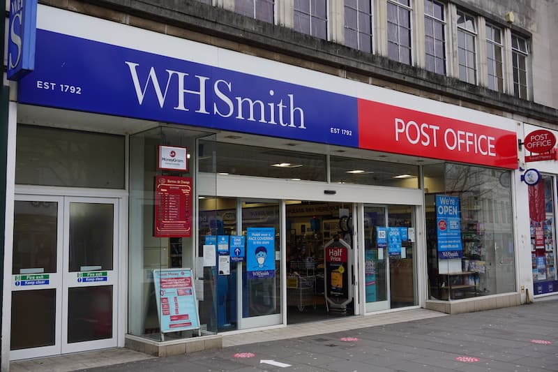 WH Smiths store front