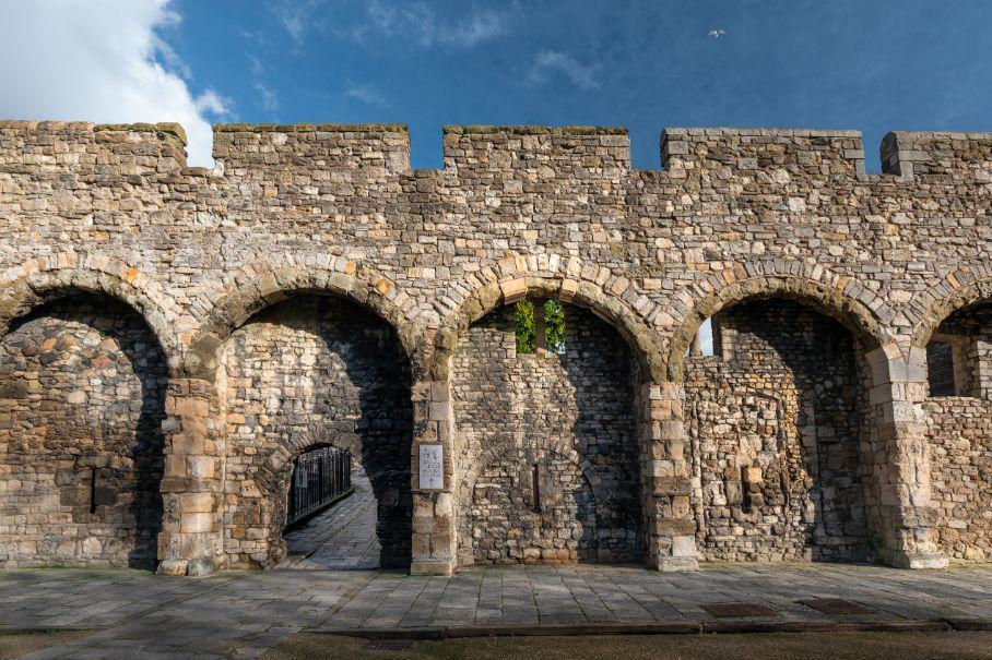 Southampton Town Walls with arches