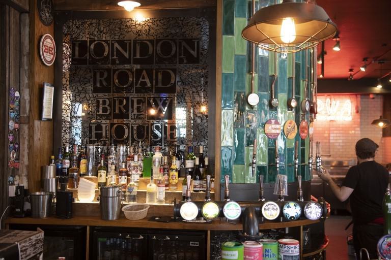 The bar area at London Brew House