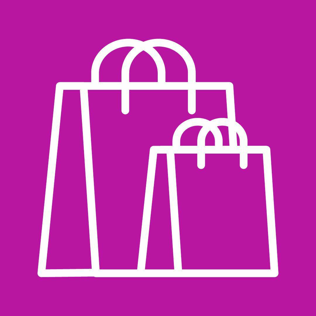 Stock image of two shopping bags