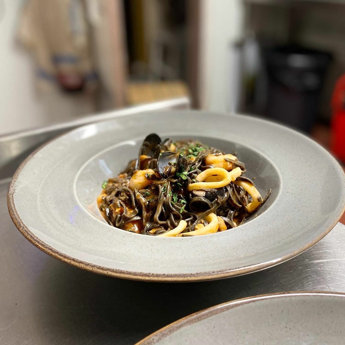 Max's Brasserie pasta dish with mussels