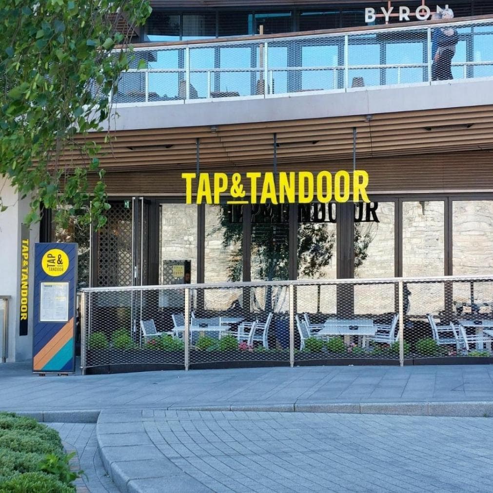 Al fresco outdoor dining at the Tap and Tandoor, Westquay, Southampton