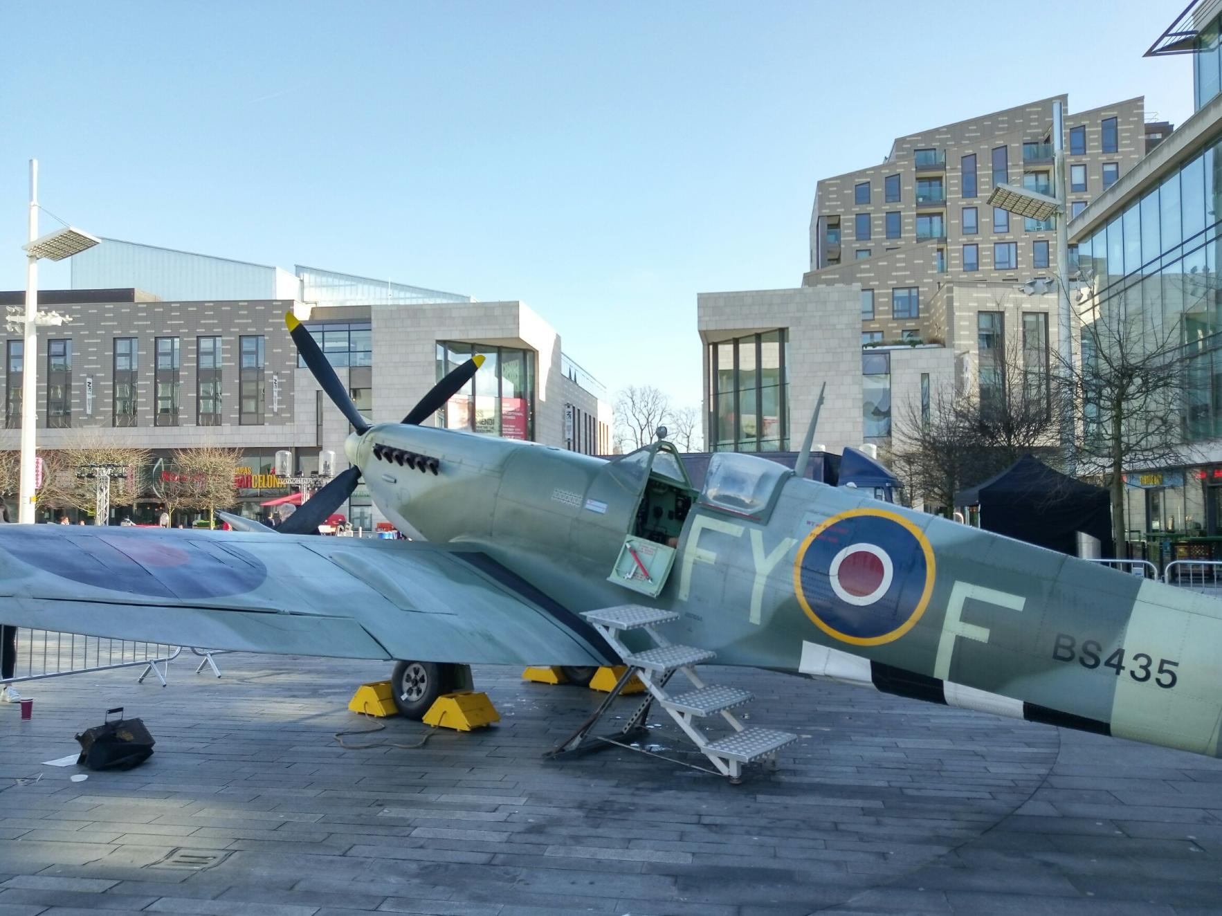 Spitfire on display in Guildhall Square