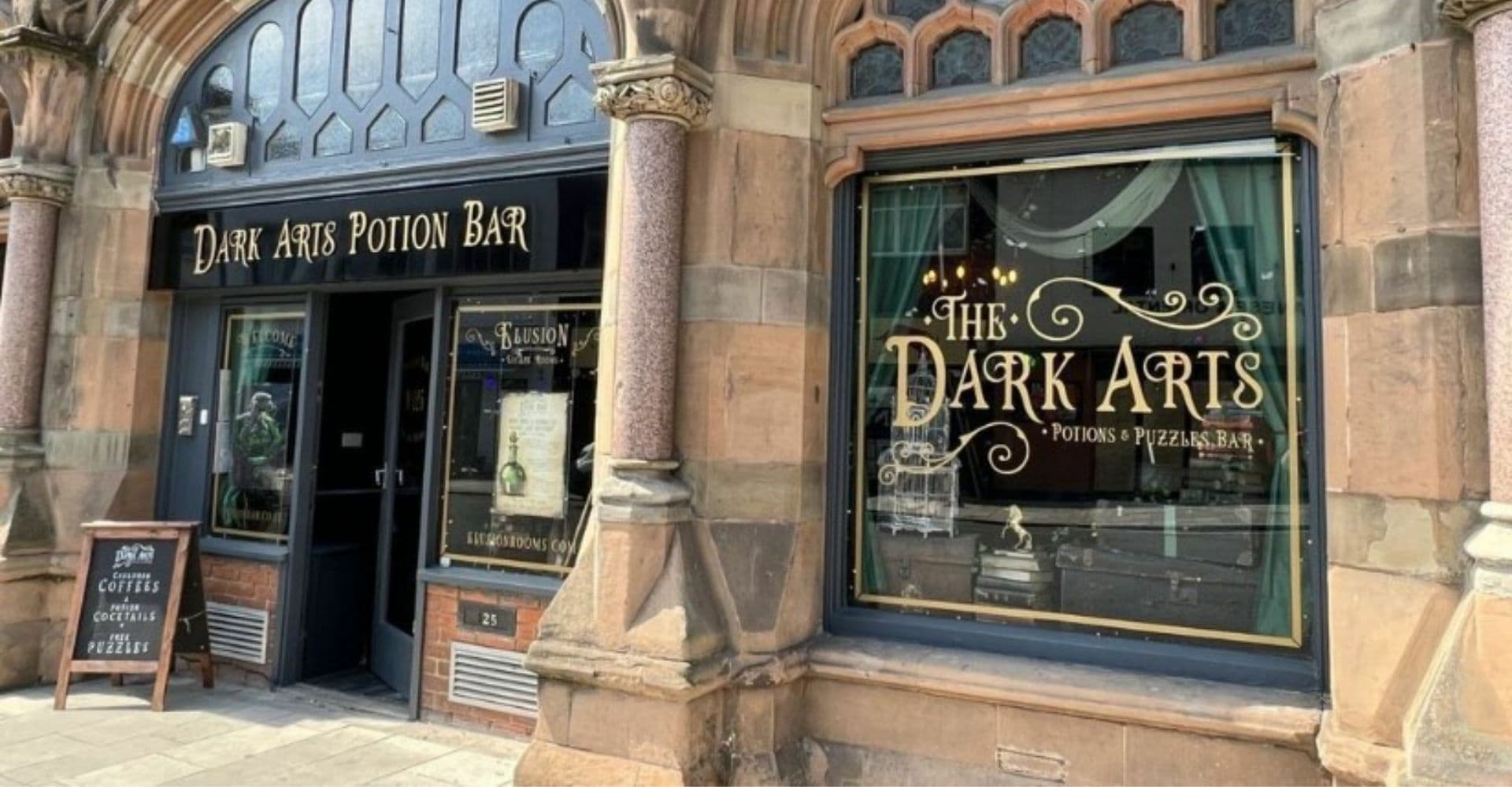 Exterior of The Dark Arts Potions and Puzzle Bar